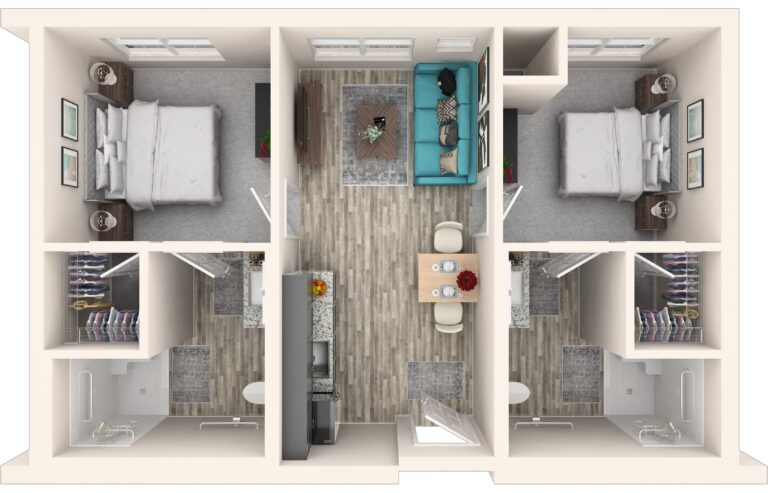 Majesty floor plan with two bedrooms