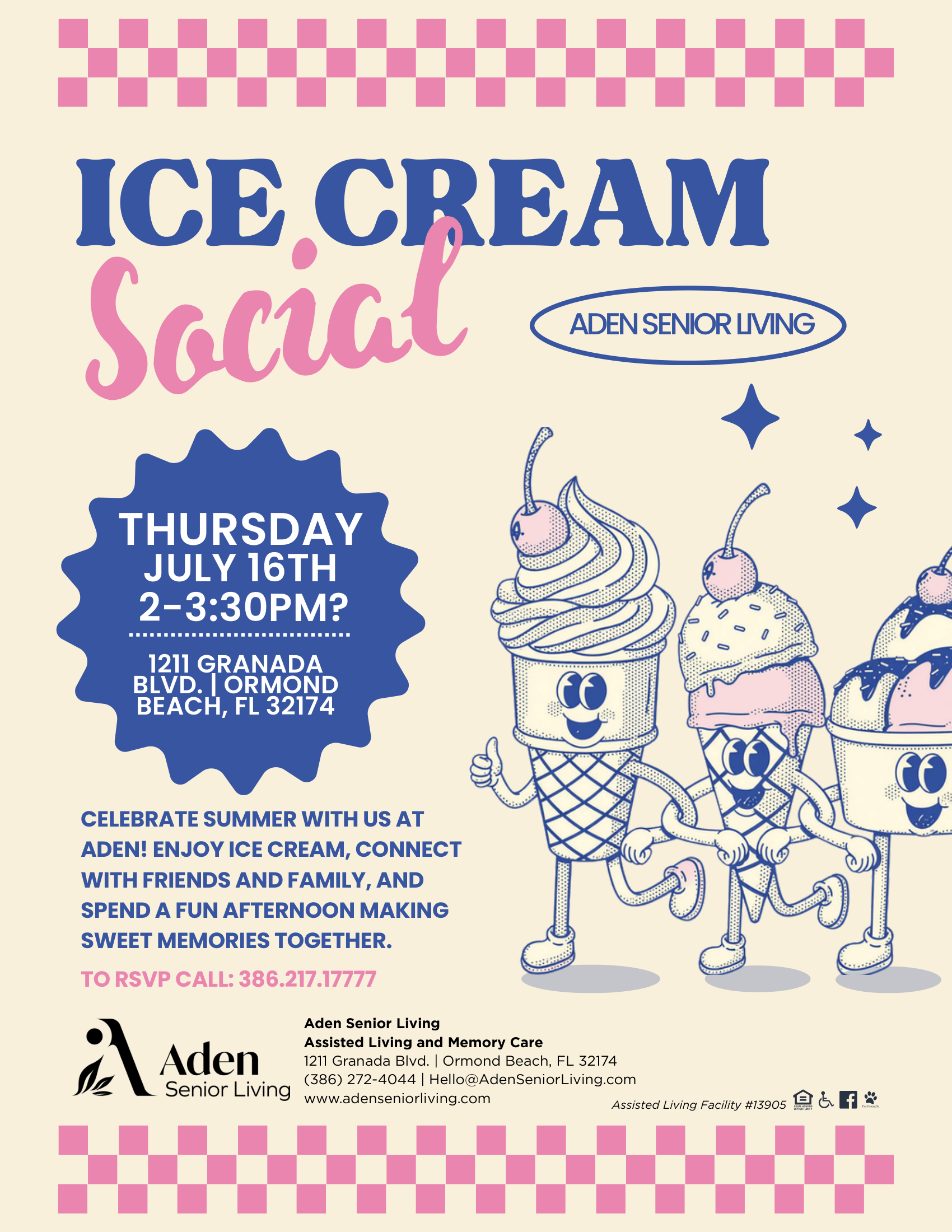 Aden Ice Cream Social Flyer