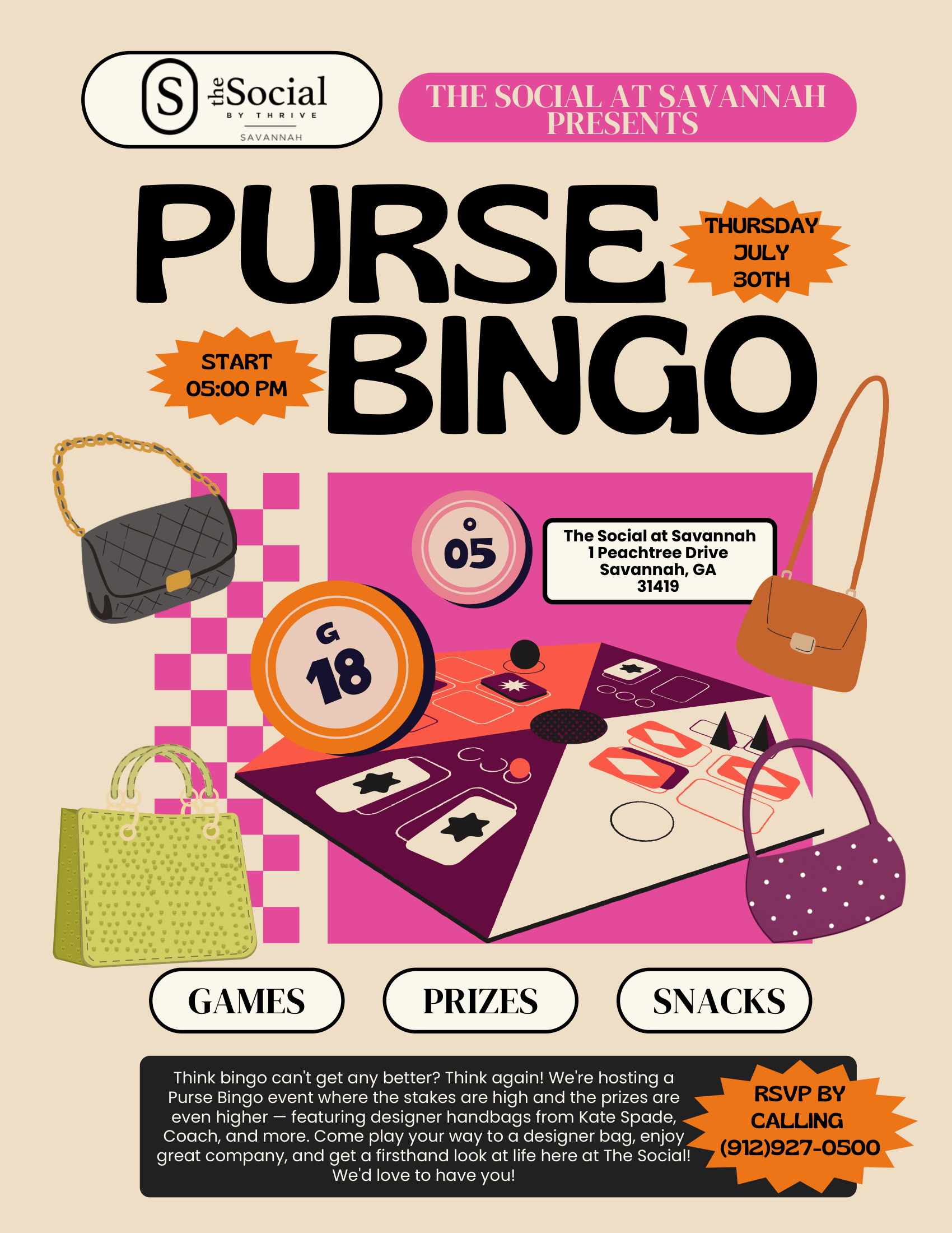 Purse Bingo Flyer