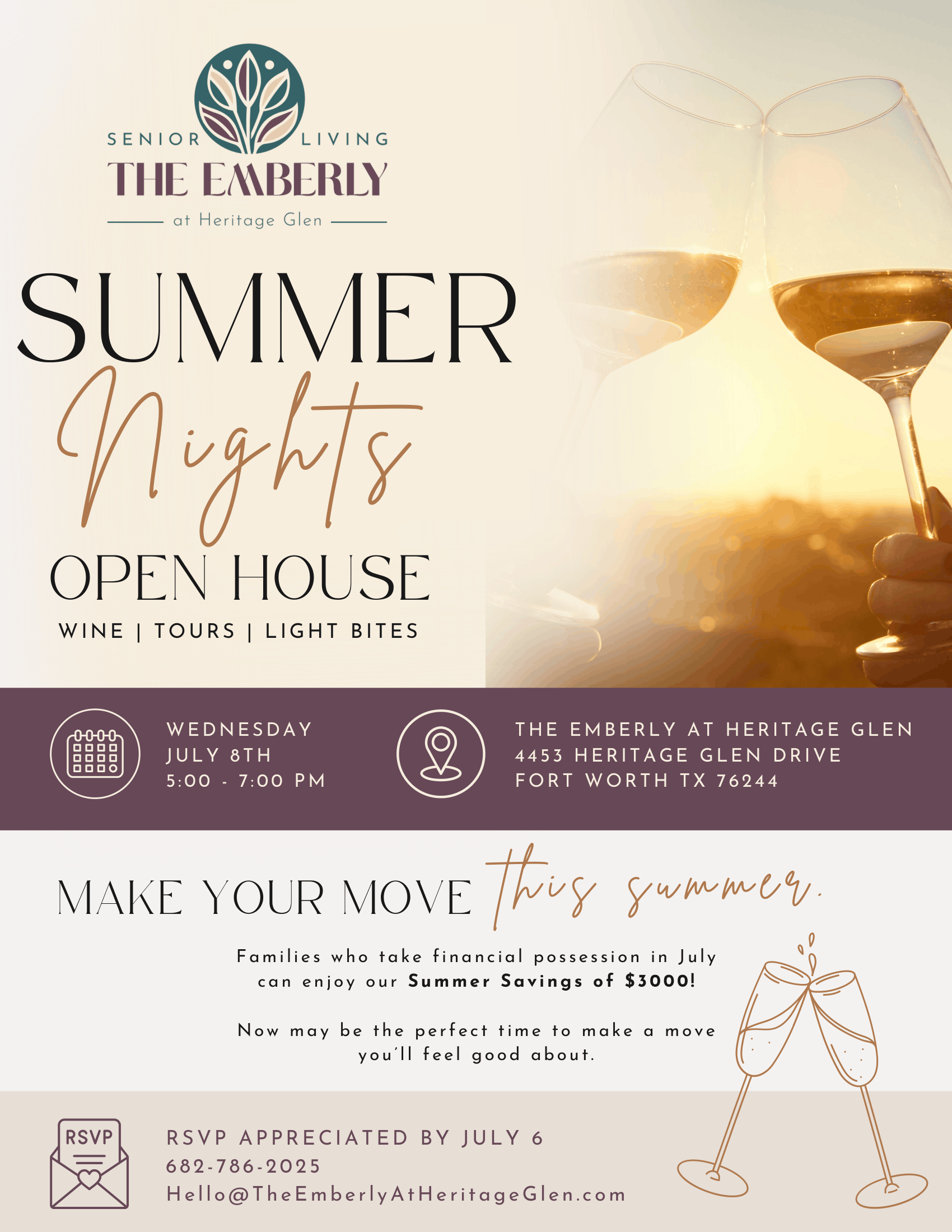 Summer Nights Open House Flyer