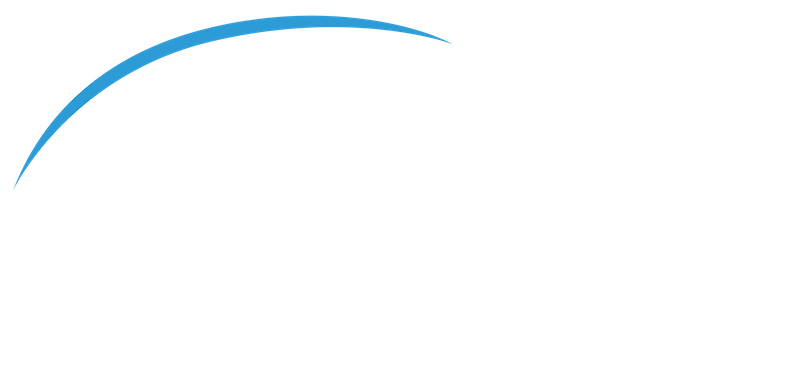 Thrive Senior Living logo with blue swoosh and white text